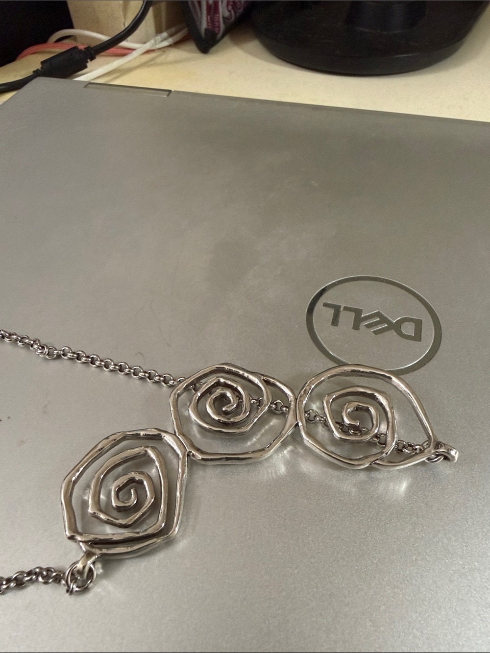 Beautiful Brighton silver swirl statement necklace. - Picture 4 of 6